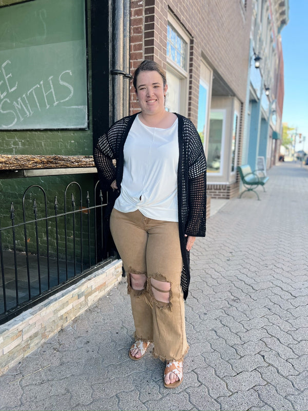 Curvy Jonas's Mocha Cropped Jeans