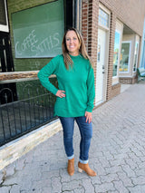 Hunter Green Hi-Low Sweater