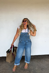 Denim Barrell Overalls