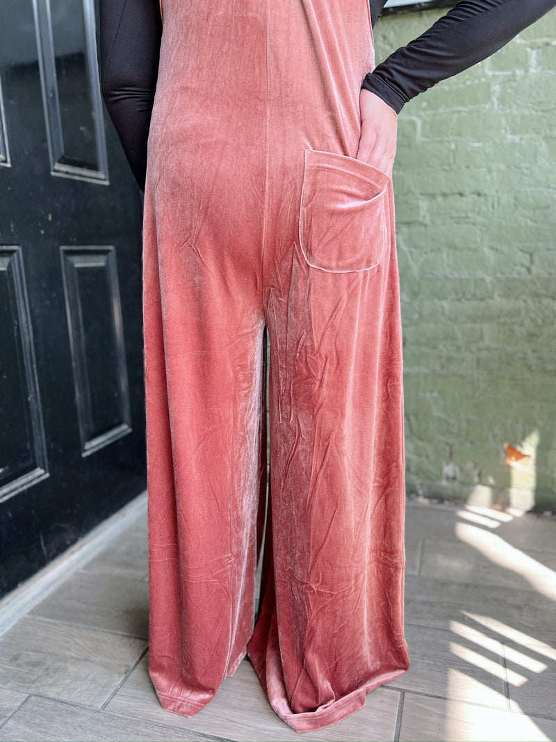 Indian Red Velvet Jumpsuit