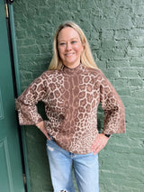 Animal Print Knit Sweater