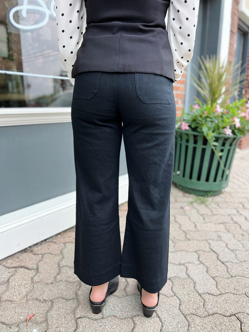 Wide Leg Pants With Front Pockets