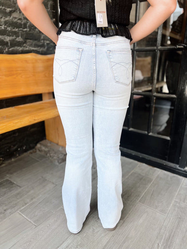 Polly's High Waisted Light Wash Bootcut Jeans