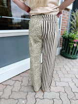 Mix Leopard and Stripe Pants