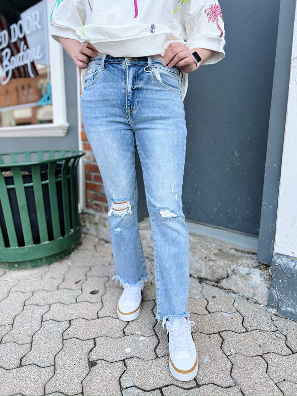 Steph's High Rise Cropped Flare Jeans