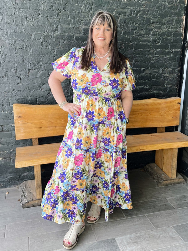 Curvy Multi Floral Dress