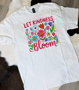 White Let Kindness Bloom Tee