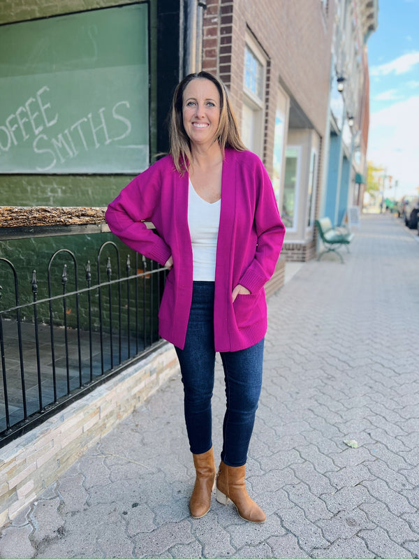 Knit Double Pocket Cardigan