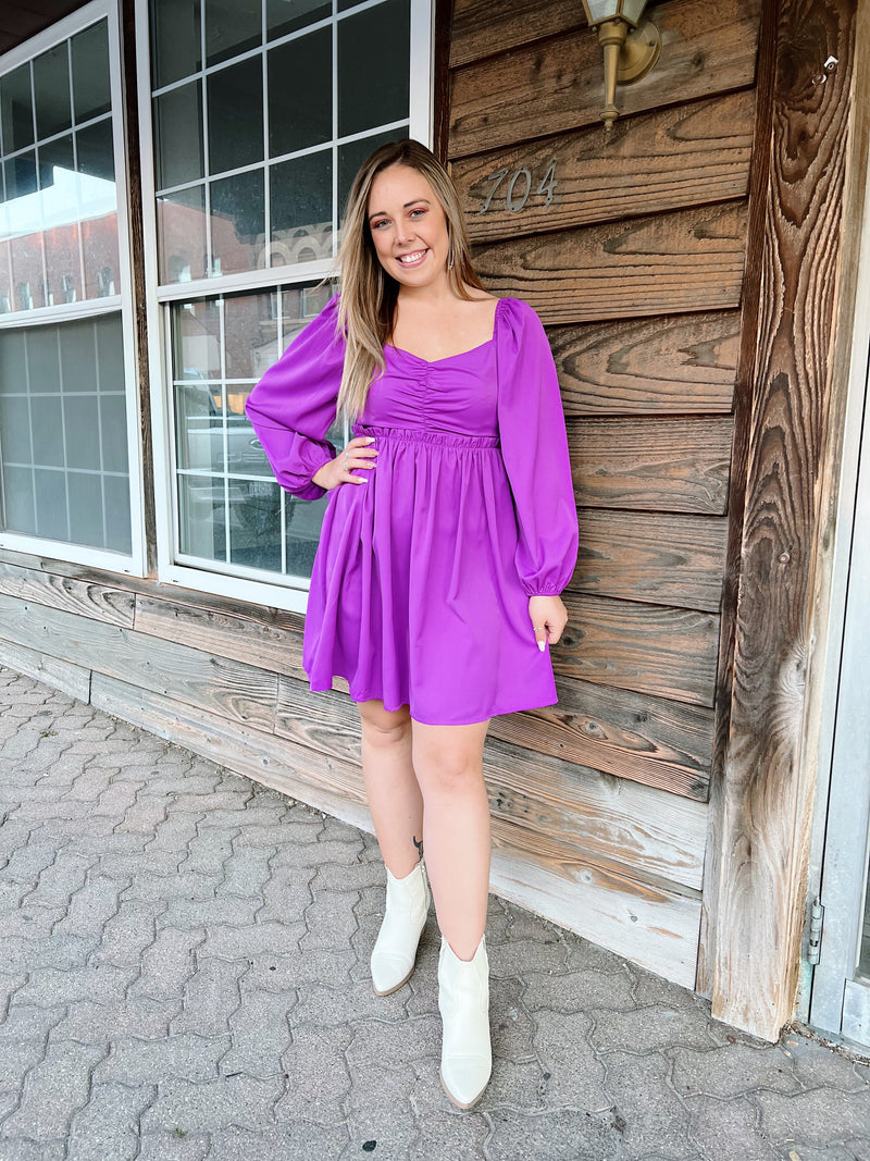 Ruffled Seam Babydoll Dress