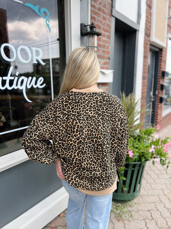 Leopard Crewneck Top
