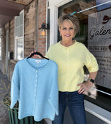 Button Down Half Sleeve Cardigan