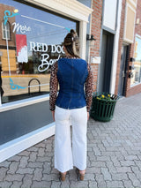 White High Waisted Relaxed Fit Wide Leg Cropped Pants