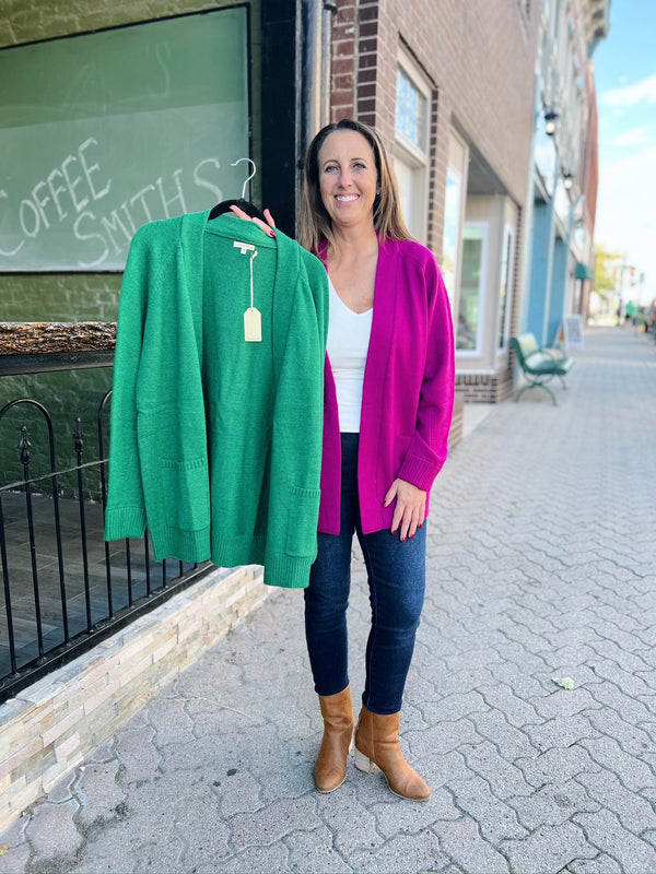 Knit Double Pocket Cardigan
