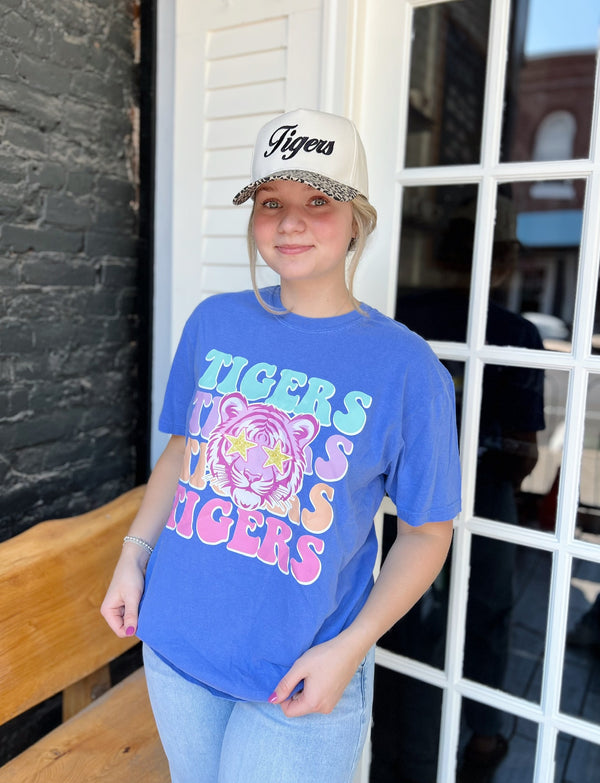 Tigers Neon Mascot Tee