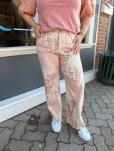 Patchwork Printed Stretch Pants