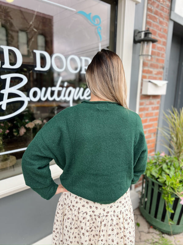 Forest Green Button Down Cardigan