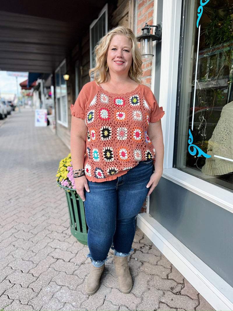 Curvy Clay Crochet Front Top