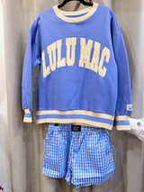 Light Blue Gingham Lulu Mac Boxer Short