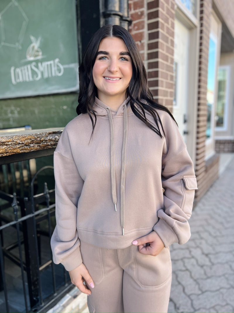 Lightweight Cargo Pocket Hooded Top