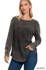Long Sleeve Waffleknit Top