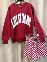 Maroon Checkered Lulu Mac Boxer Short