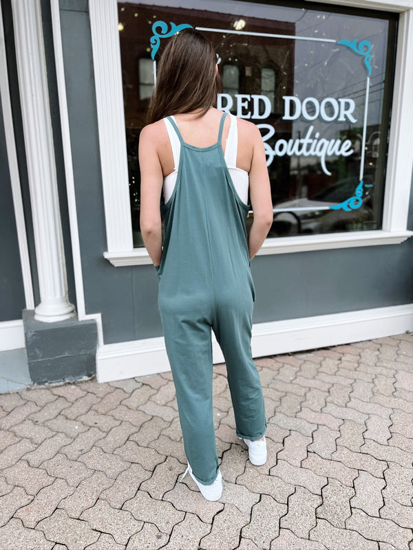 Ash Jade Spaghetti Strap Pocketed Jumpsuit