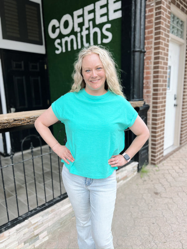 Round Neck Short Sleeve Cotton Tee