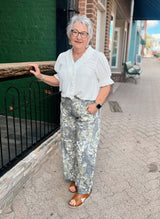 Sage Soft Washed Camo Barrel Pants