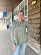 Acid Wash Hi-Low Hoodie