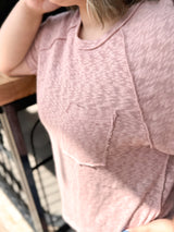 Curvy Lightweight Top with Outseam & Pocket