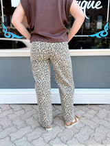 Animal Printed Washed Twill Pant