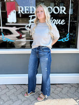 Cash's High Rise Wide Leg Jeans