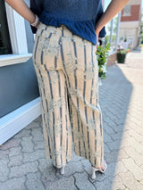 Mustard Flower Printed Soft Stretch Pants