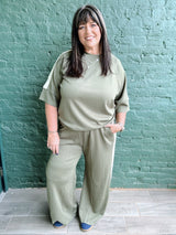 Curvy Contrast Scuba Pants