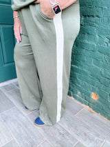 Curvy Contrast Scuba Pants