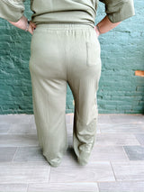Curvy Contrast Scuba Pants