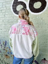 SS Bow and Ditsy Floral Pullover