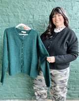 Curvy Solid Piper Cardigan