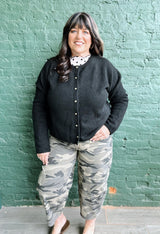 Curvy Solid Piper Cardigan