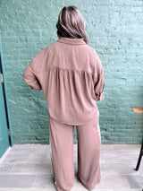 Curvy 3/4 Sleeve Button Down Top and Pant