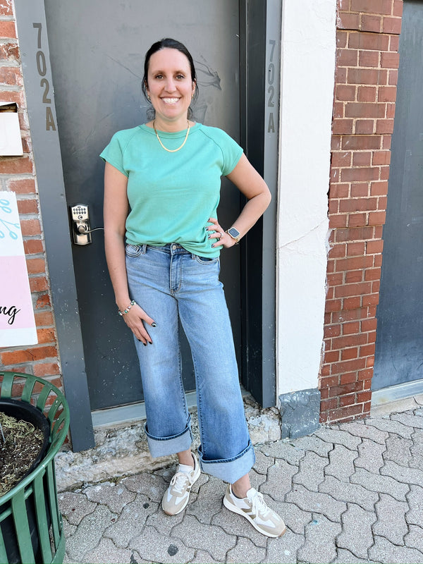 Sunny's Vintage Wash Wide Leg Jeans