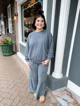 Mineral Wash Crew Neck Sweatshirt