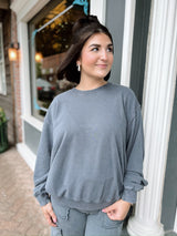 Mineral Wash Crew Neck Sweatshirt