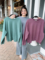 Mineral Wash Crew Neck Sweatshirt