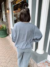 Mineral Wash Crew Neck Sweatshirt