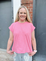 Cuffed Sleeve Basic Tee