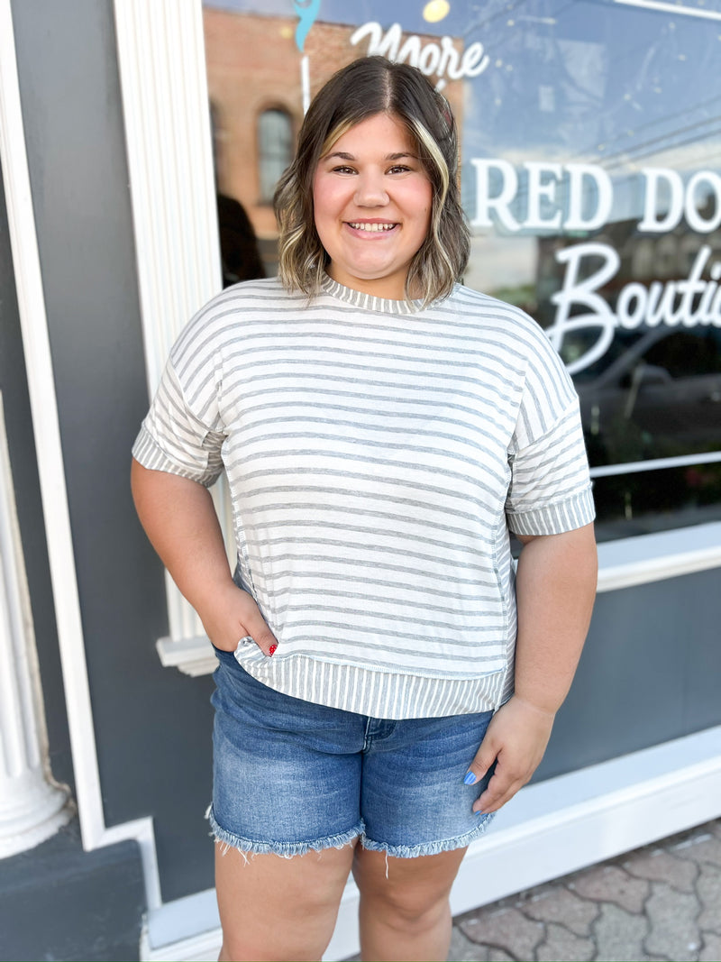 Curvy Preston's High Waist Shorts with Shield Pockets