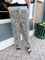 Taupe Leopard Wide Leg Pants