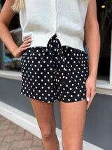 Polka Dot Drawstring Shorts