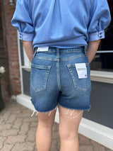 Eliana's Distressed Hem Denim Shorts